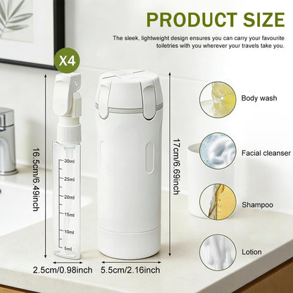 4-in-1 Leak-Proof Travel Bottles